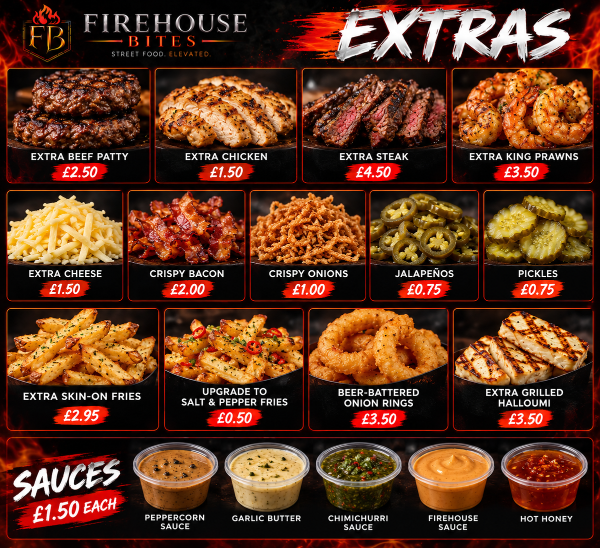 Upgrade to Salt & Pepper Fries — Firehouse Bites extras